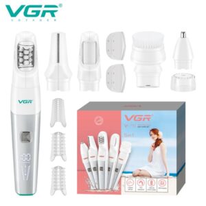 Епілятор VGR 5 в 1 V-752 GREEN, 5 насадок, IPX5