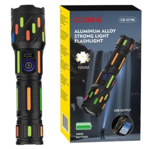 Ліхтар NIGHT VISION FLUORESCENCE CB-G706-TG, 1x26650, power bank, ЗУ Type-C, zoom, Box