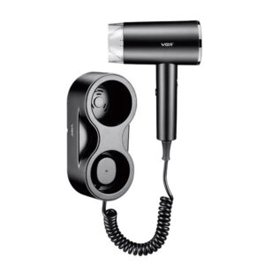 Фен настінний VGR V-407 BLACK, 2 рівні обдування, 3 рівні температури