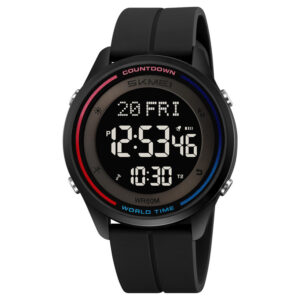 Годинники наручні 2412PBK SKMEI, BLACK-SILICONE