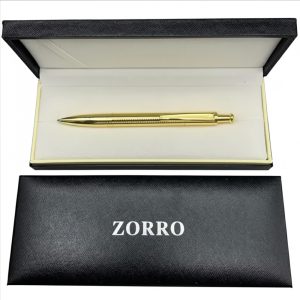 Ручка кулькова ZORRO у подарунковій коробці (золота) 005