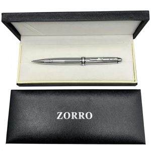Ручка кулькова ZORRO у подарунковій коробці (хромована) 1035