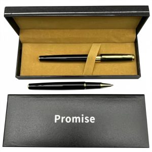 Подарункова ручка ролерна Promise у футлярі (чорно-золота) 280