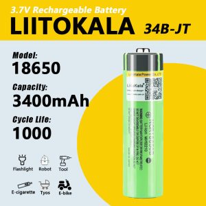 Акумулятор 18650, LiitoKala NCR 34B-JT, 3400mAh, ОРІГІНАЛ