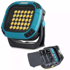 Ліхтар кемпінг W893-1-30COB(White+Yellow)+5SMD(Red), Power bank, 2x18650, ЗП Type-C, магніт, гачок